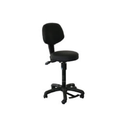 Deluxe Stool With Backrest, Foot Pedal Operated